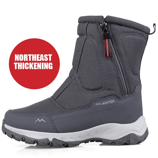 2020 Winter New Thick Couple Snow Boots Plus Velvet Warm Side Zipper Outdoor