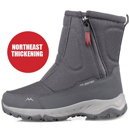 2020 Winter New Thick Couple Snow Boots Plus Velvet Warm Side Zipper Outdoor