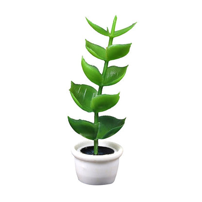 Mini Fruits Basket Broom Oil Lamp Table Treasure Box Potted Plant Flowers