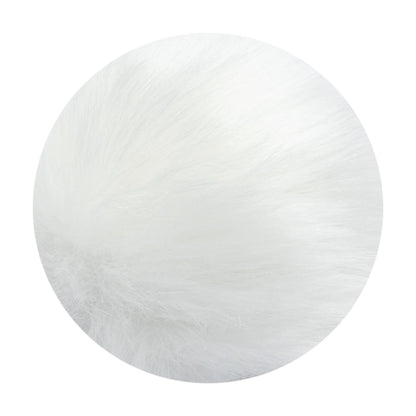 REGELIN 8cm Fake Fur Lovely Fluffy Pompom Brand Bag Keychain Car Keyring Silver color Chains Keychain Fashion Women Jewelry Gift