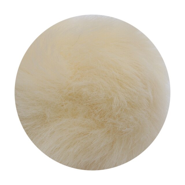 REGELIN 8cm Fake Fur Lovely Fluffy Pompom Brand Bag Keychain Car Keyring Silver color Chains Keychain Fashion Women Jewelry Gift