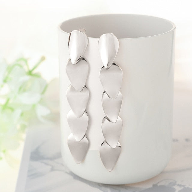 WYBU Summer Style Golden Drop Earrings For Women Geomatric Black