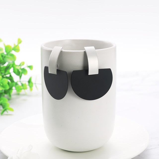 WYBU Summer Style Golden Drop Earrings For Women Geomatric Black