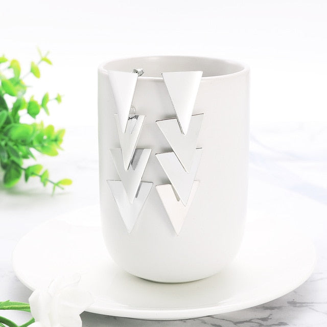 WYBU Summer Style Golden Drop Earrings For Women Geomatric Black