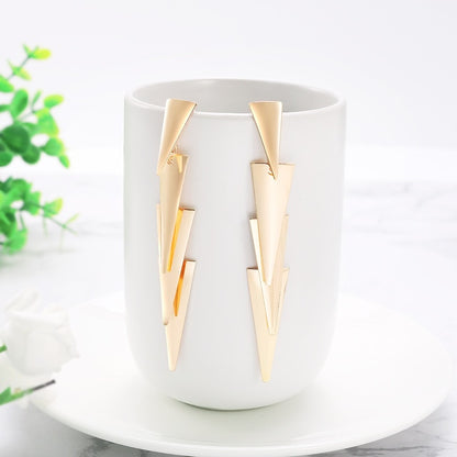 WYBU Summer Style Golden Drop Earrings For Women Geomatric Black