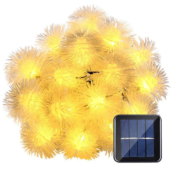New Chuzzle Ball Solar Christmas Lights, 23ft 50 LED Fairy Decorative String Lights for Indoor and Outdoor, Home, Lawn, Garden