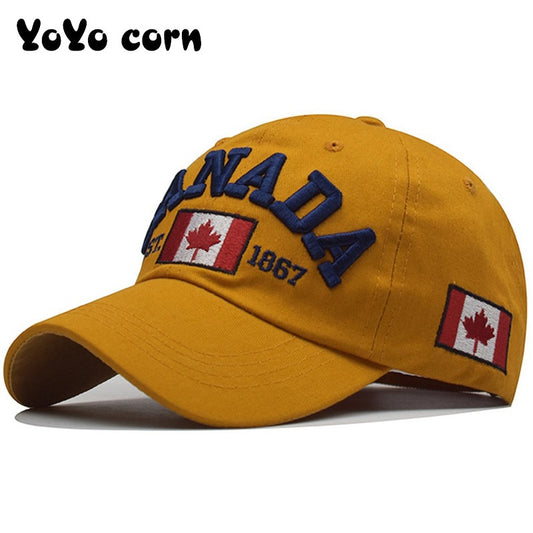 I love canada New Washed Cotton Baseball Cap Snapback Hat For Men Women