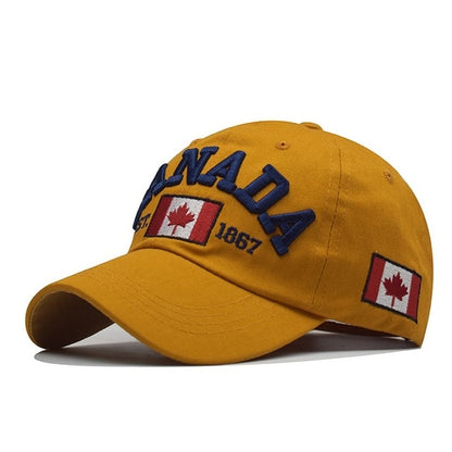 I love canada New Washed Cotton Baseball Cap Snapback Hat For Men Women
