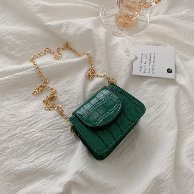 Mini Small Square Flap Bag Brand Fashion New Quality PU Leather Women's