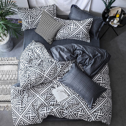 3pcs Bedding Set Marble Geometric Duvet Cover Sets With Pillowcase Quilt Cover Double sided