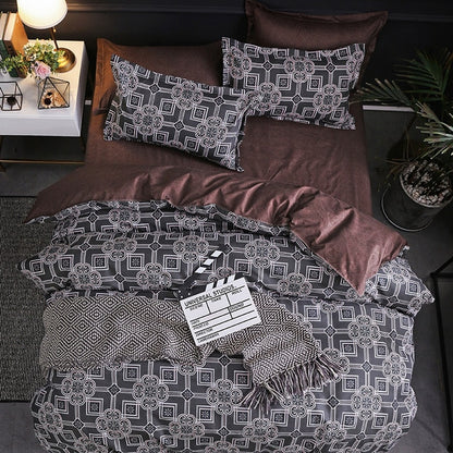 3pcs Bedding Set Marble Geometric Duvet Cover Sets With Pillowcase Quilt Cover Double sided