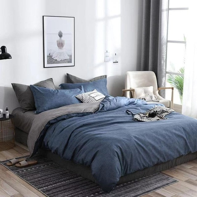 3pcs Bedding Set Marble Geometric Duvet Cover Sets With Pillowcase Quilt Cover Double sided