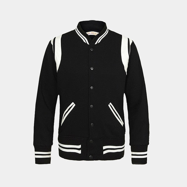 2020 New Arrival Bomber Jacket Men Rib Sleeve Cotton Casual Baseball