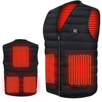 Men Autumn winter Smart heating Cotton Vest USB Infrared Electric Heating