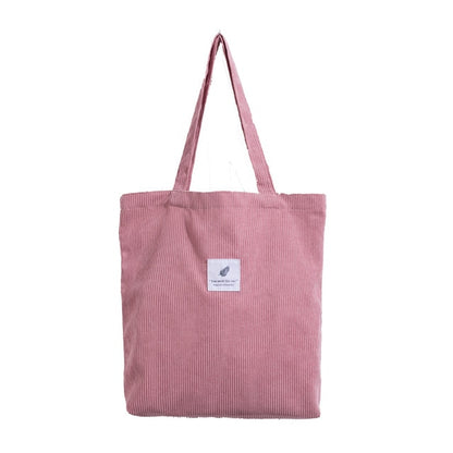 MABULA Casual Foldable Corduroy Shopping Bag High Quality Eco friendly