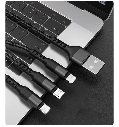 3in1 Data USB Cable for iPhone Fast Charger Charging Cable For Android