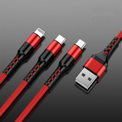 3in1 Data USB Cable for iPhone Fast Charger Charging Cable For Android