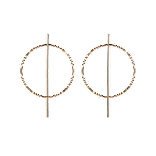2019 Fashion Earrings Punk Simple Gold Silver Color Long Section