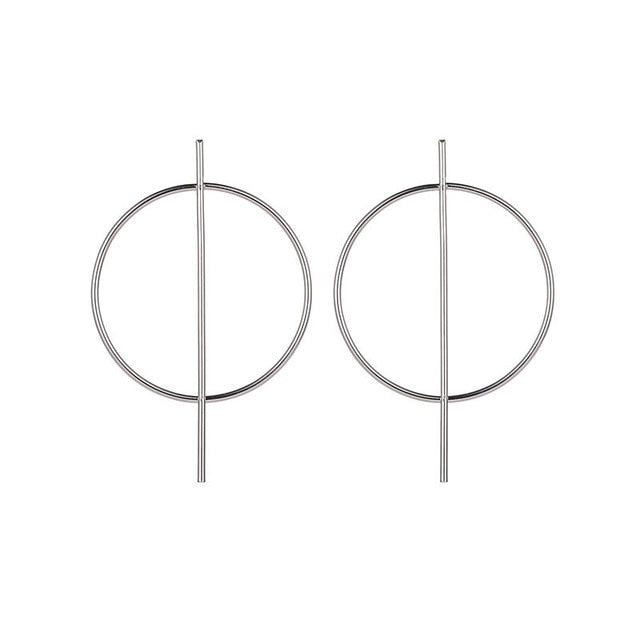 2019 Fashion Earrings Punk Simple Gold Silver Color Long Section