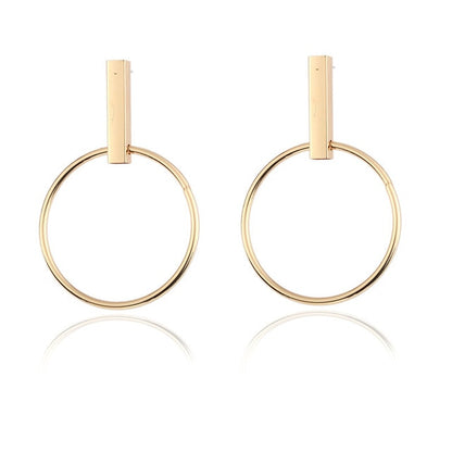 2019 Fashion Earrings Punk Simple Gold Silver Color Long Section