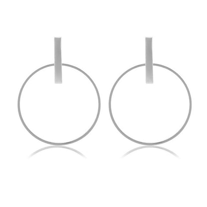 2019 Fashion Earrings Punk Simple Gold Silver Color Long Section