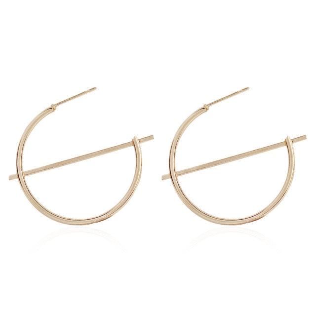2019 Fashion Earrings Punk Simple Gold Silver Color Long Section