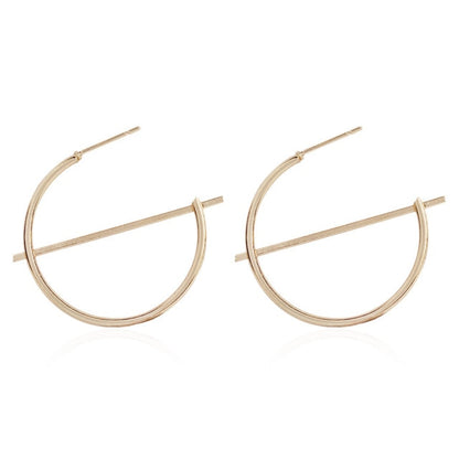 2019 Fashion Earrings Punk Simple Gold Silver Color Long Section