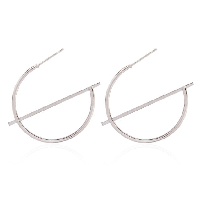 2019 Fashion Earrings Punk Simple Gold Silver Color Long Section