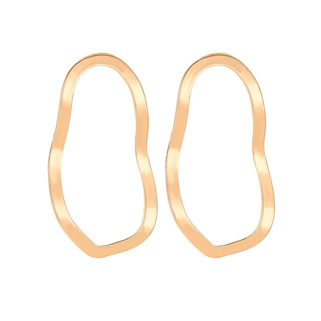 2019 Fashion Earrings Punk Simple Gold Silver Color Long Section