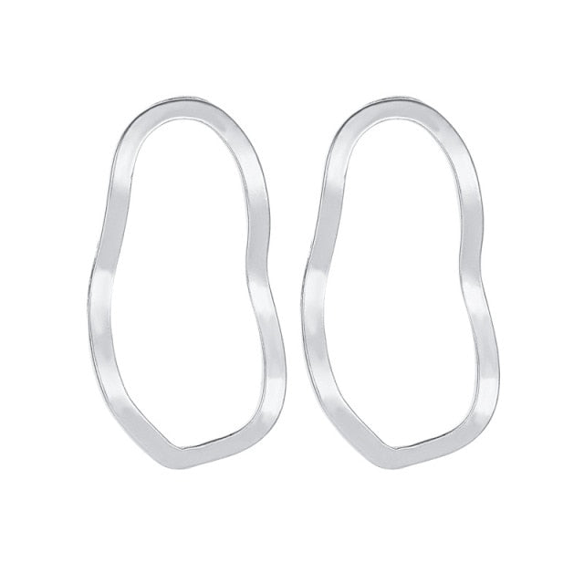 2019 Fashion Earrings Punk Simple Gold Silver Color Long Section