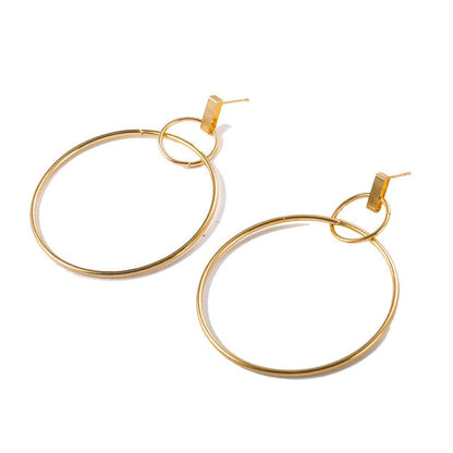 2019 Fashion Earrings Punk Simple Gold Silver Color Long Section