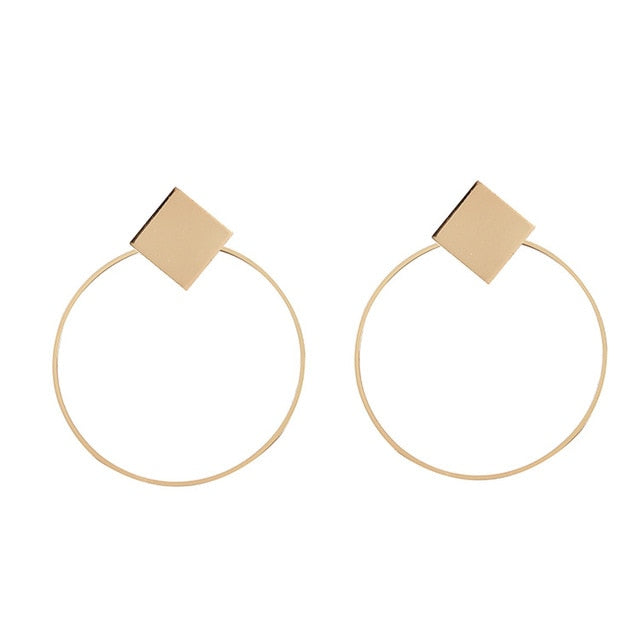 2019 Fashion Earrings Punk Simple Gold Silver Color Long Section