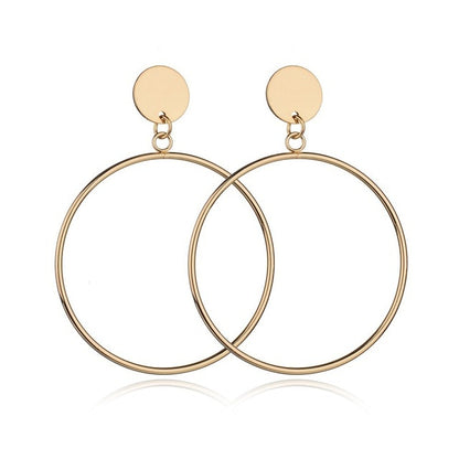 2019 Fashion Earrings Punk Simple Gold Silver Color Long Section