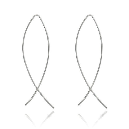 2019 Fashion Earrings Punk Simple Gold Silver Color Long Section