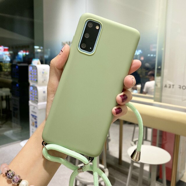 Candy Chain Lanyard Case For Samsung Galaxy A51 A71 A01 A11 A21S A31 A41 A20 A50 A70 S20 Ultra S10 S9 S8 Plus Note 10 Lite Cover