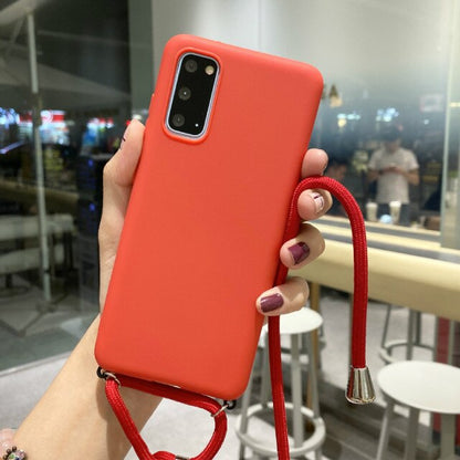 Candy Chain Lanyard Case For Samsung Galaxy A51 A71 A01 A11 A21S A31 A41 A20 A50 A70 S20 Ultra S10 S9 S8 Plus Note 10 Lite Cover