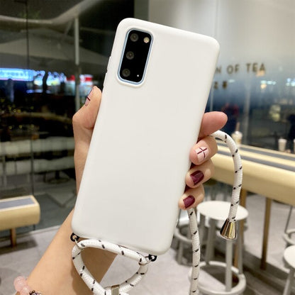 Candy Chain Lanyard Case For Samsung Galaxy A51 A71 A01 A11 A21S A31 A41 A20 A50 A70 S20 Ultra S10 S9 S8 Plus Note 10 Lite Cover