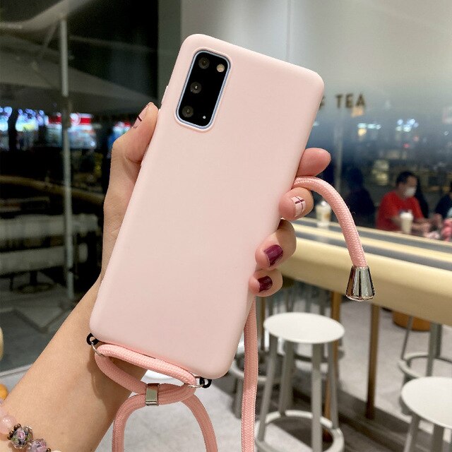 Candy Chain Lanyard Case For Samsung Galaxy A51 A71 A01 A11 A21S A31 A41 A20 A50 A70 S20 Ultra S10 S9 S8 Plus Note 10 Lite Cover