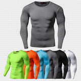 New Arrival Quick Dry Compression Shirt Long Sleeves Tshirt Plus Size Fitness Clothing Solid