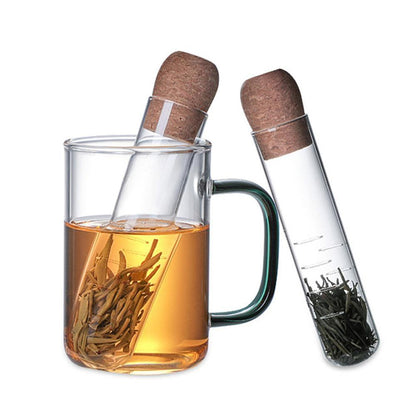 Glass Tea Infuser Creative Pipe Glass  Design Tea Strainer