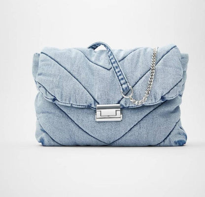Luxury designer jeans bags women denim chain crossbody bags - Shopy Max