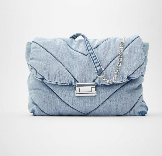 Luxury designer jeans bags women denim chain crossbody bags - Shopy Max