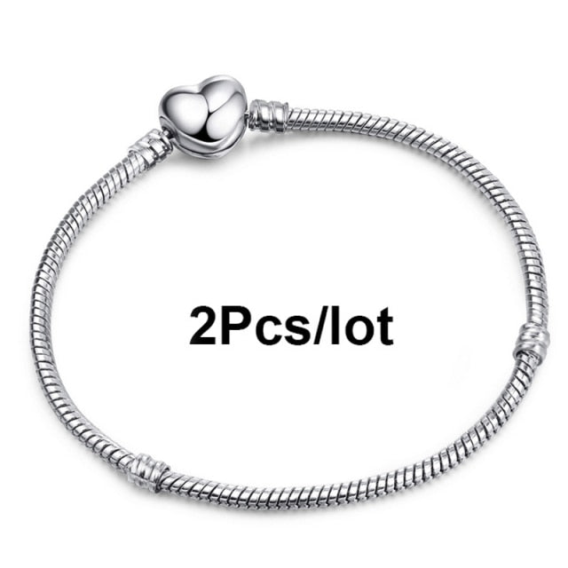 2Pcs/Lot 16cm-21cm Basic Chain,Snake Bone Silver Plated Chain - Shopy Max
