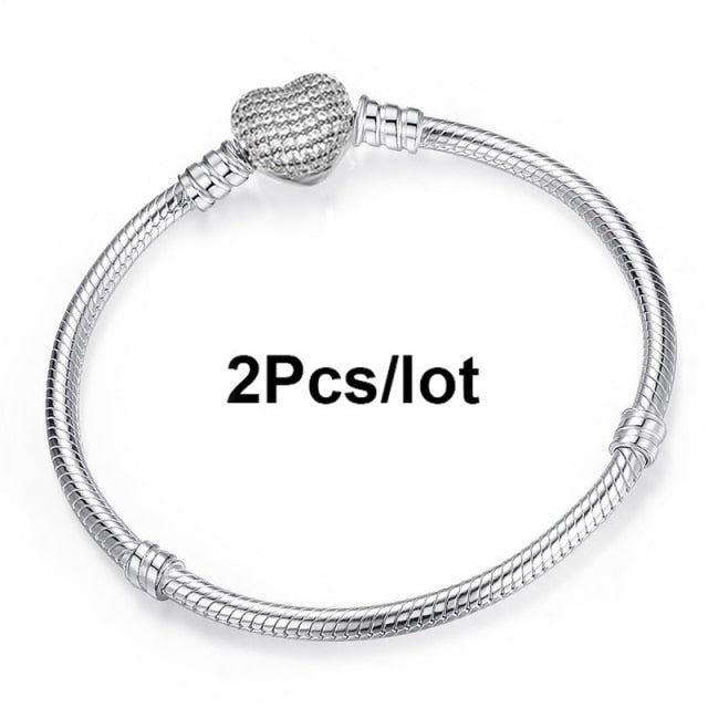 2Pcs/Lot 16cm-21cm Basic Chain,Snake Bone Silver Plated Chain - Shopy Max