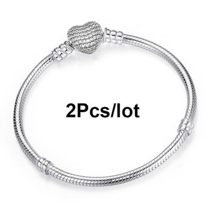 2Pcs/Lot 16cm-21cm Basic Chain,Snake Bone Silver Plated Chain - Shopy Max