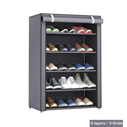 Multi-layer Simple Shoe Cabinet DIY Assembled Space-saving Shoe Organizer Shelf Home Dorm Storage Closet Dustproof Shoes Rack