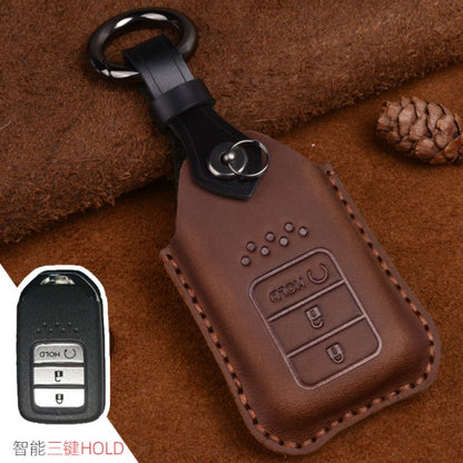Leather Car Remote Key Case Cover For Honda Civic 2017 2018 Accord Pilot City C-RV Odyssey XRV Vezel CRIDER Spirior