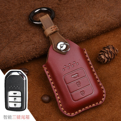 Leather Car Remote Key Case Cover For Honda Civic 2017 2018 Accord Pilot City C-RV Odyssey XRV Vezel CRIDER Spirior