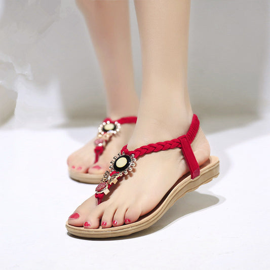 Women Sandals 2016 Ankle-Strap Shoes Women Flat Sandals Summer Shoes Bowtie Sandalias
