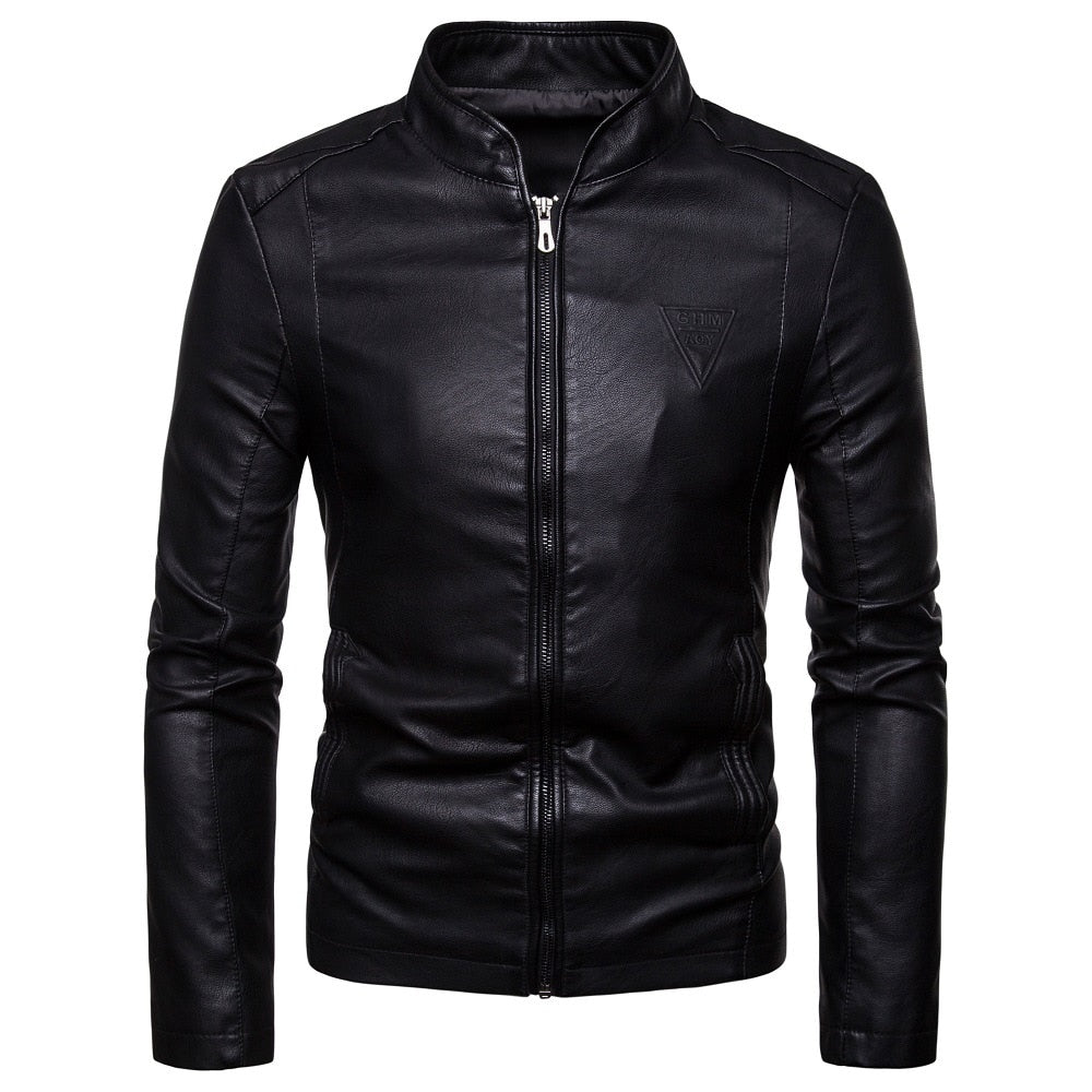 The New Spring and Autumn 2020 Men's Korean Version Slim-Fitting Stand-Up